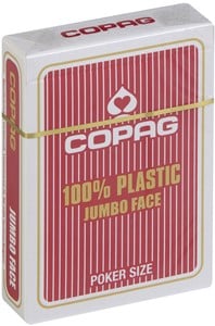 Speelkaarten Copag 100 Plastic Poker Jumbo Faces Rood