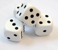 Dobbelstenen Wit (4 stuks)