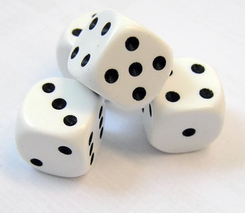 Dobbelstenen Wit (4 stuks)