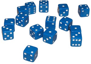 Afbeelding van het spel Mini Dobbelstenen 7 mm - Blauw (15 stuks)