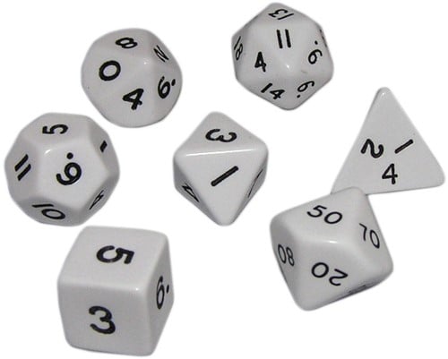 Witte Polydice Set