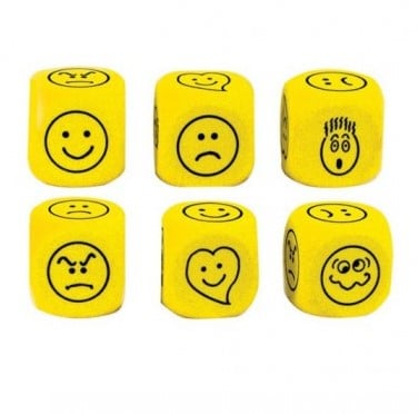 Grote Emoticon Dobbelsteen (4 cm)