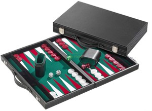 Backgammon Koffer Standaard Groen Groot
