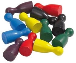 Halma Kegels / Pionnen Groot (60 stuks)