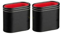 Backgammon Kunstlederen Dobbelbeker - 2 stuks