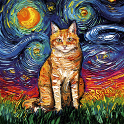 Orange Tabby Night Puzzel (1000 stukjes)