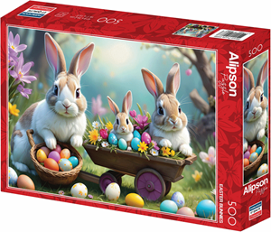 Afbeelding van het spelletje Easter Bunnies Puzzel (500 stukjes)