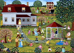 Afbeelding van het spelletje Village Easter Egg Hunt Puzzel (500 stukjes)