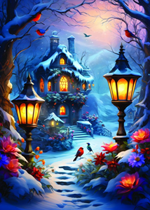Afbeelding van het spelletje Enchanted Wintery Scene Puzzel (500 stukjes)