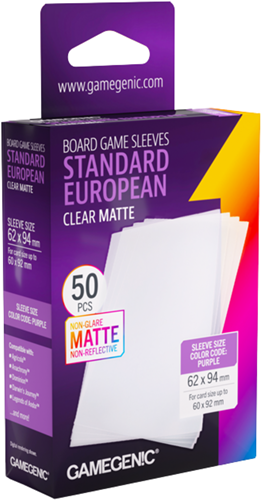 Prime Board Game Matte Sleeves - Standard European 62x94mm (50 stuks) - Boxed
