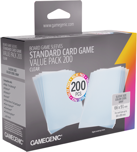 Prime Board Game Sleeves - Standard Sized 66x91mm Value Pack (200 stuks) - Boxed