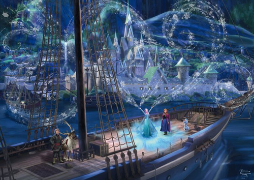Thomas Kinkade - Disney Frozen - Liefde en Magie Puzzel (1000 stukjes)-2