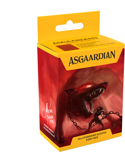 Asgaardian Standard (66,2x91,5mm) 100 Sleeves - Fiery Red