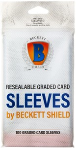 Afbeelding van het spelletje Beckett Shield - Resealable Graded Card Sleeves (100 stuks)