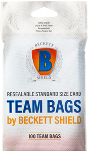 Afbeelding van het spel Beckett Shield - Resealable Standard Team Bags Card Sleeves (100 stuks)