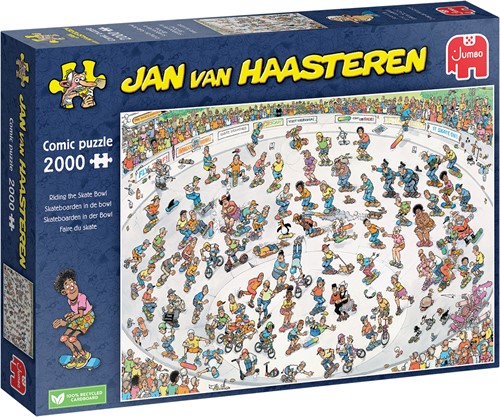 Jan van Haasteren - Skateboarden In De Bowl Puzzel (2000 Stukjes)