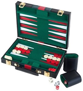 Backgammon Koffer Groen 38 cm