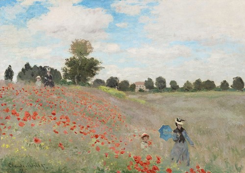 Claude Monet - Poppy Field Puzzel (1000 stukjes)-2