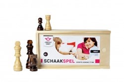 Schaakstukken Hout in Kist