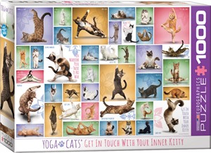 Afbeelding van het spelletje Yoga Cats Puzzel (1000 stukjes)