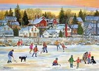 Evening Skating - Patricia Bourque Puzzel (1000 stukjes)-2