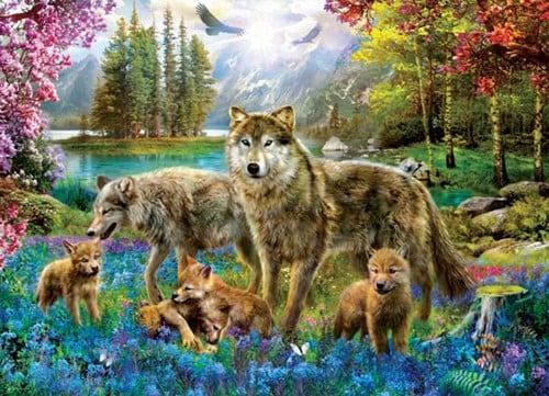 Wolf Lake Fantasy Puzzel (500 XL stukjes)-2