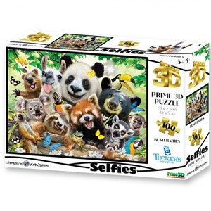 Afbeelding van het spel 3D Image Puzzel - Bush Babies Selfie (100 stukjes)