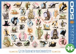 Yoga Kittens Puzzel (500 XL stukjes)