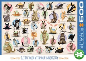 Afbeelding van het spelletje Yoga Kittens Puzzel (500 XL stukjes)