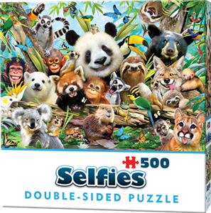 Afbeelding van het spelletje Double-Sided Selfie Puzzles - Jungle (500 stukjes)