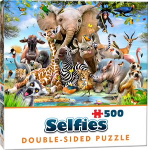 Afbeelding van het spelletje Double-Sided Selfie Puzzles - Wild (500 stukjes)