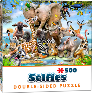 Afbeelding van het spel Double-Sided Selfie Puzzles - Wild (500 stukjes)