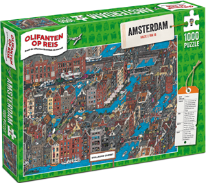 Afbeelding van het spelletje Olifanten op Reis - Amsterdam Puzzel (1000 stukjes)