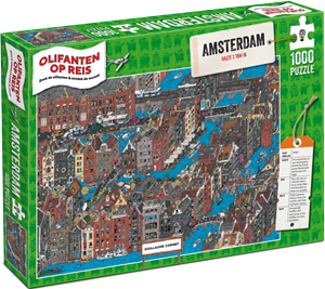 Afbeelding van het spel Olifanten op Reis - Amsterdam Puzzel (1000 stukjes)