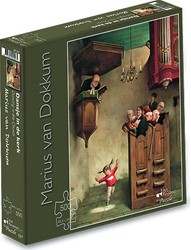Marius van Dokkum - Dansje in de Kerk Puzzel (500 stukjes)