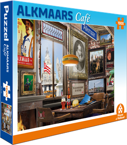 Thumbnail van een extra afbeelding van het spel Alkmaars Café Puzzel (1000 stukjes)
