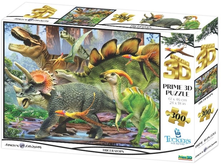 kaas Omgeving Leven van 3D Image Puzzel - Triceratops (300 stukjes) (doos beschadigd) - kopen bij  Spellenrijk.nl