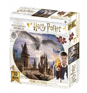 Afbeelding van het spel 3D Image Puzzel - Hogwarts and Hedwig (500 stukjes)