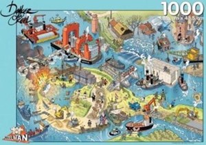 Thumbnail van een extra afbeelding van het spel Waterwerken - Danker Jan Puzzel (1000 stukjes)