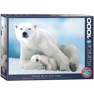 Afbeelding van het spelletje Polar Bear & Baby Puzzel (1000 stukjes)