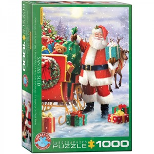 Afbeelding van het spelletje Santa with Sled Puzzel (1000 stukjes)