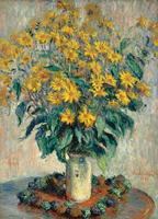 Claude Monet - Jerusalem Artichoke Flowers Puzzel (1000 stukjes)-2