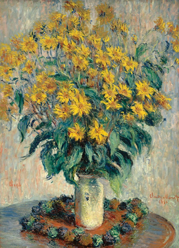 Claude Monet - Jerusalem Artichoke Flowers Puzzel (1000 stukjes)-2