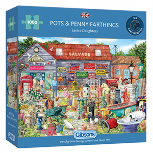 Afbeelding van het spelletje Pots & Penny Farthings Puzzel (1000 stukjes)