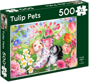 Afbeelding van het spelletje Tulip Pets Puzzel (500 XL stukjes)