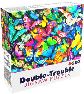 Afbeelding van het spel Double-Trouble Puzzel - Butterflies (500 stukjes)