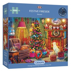 Afbeelding van het spelletje Festive Fireside Puzzel (1000 stukjes)