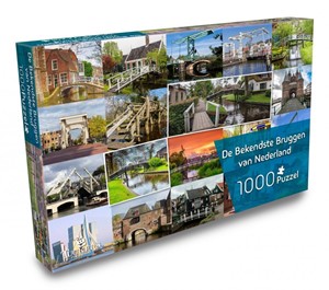 Afbeelding van het spelletje De Bekendste Bruggen van Nederland Puzzel (1000 stukjes)