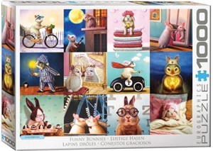 Afbeelding van het spel Funny Bunnies Puzzel (1000 stukjes)