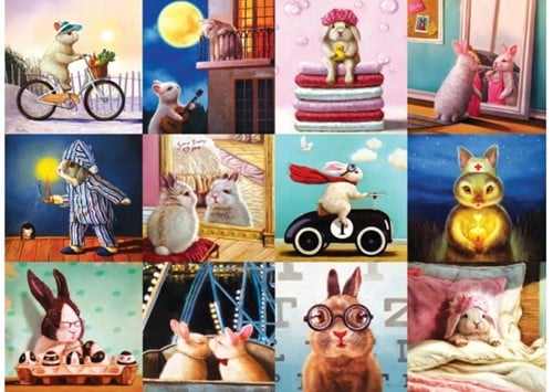 Funny Bunnies Puzzel (1000 stukjes)-2